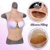 LXURY Realistic Silicone Breastplate Breasts Forms Fake Boobs B-G Cup Crossdressing Half Body Breast Plate for Transgender,yellow,F CUP`Silicone Filled view 4