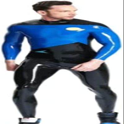 Male Back Zip Catsuit Latex Man Catsuit Latex,Photo Color,X-Small