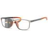 Lanomi Rectangle Blue Light Blocking Photochromic Sun Reading Glasses Men Women Lightweight Flexible Plastic TR90 Frame Outdoors Readers Eyeglasses Grey Rim Orange Arm/Photochromic Grey 3.0 view 1