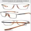 Lanomi Rectangle Blue Light Blocking Photochromic Sun Reading Glasses Men Women Lightweight Flexible Plastic TR90 Frame Outdoors Readers Eyeglasses Grey Rim Orange Arm/Photochromic Grey 3.0 view 3