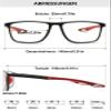 Lanomi Rectangle Blue Light Blocking Photochromic Sun Reading Glasses Men Women Lightweight Flexible Plastic TR90 Frame Outdoors Readers Eyeglasses Black Rim Red Arm/Photochromic Grey 1.0 view 2