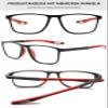 Lanomi Rectangle Blue Light Blocking Photochromic Sun Reading Glasses Men Women Lightweight Flexible Plastic TR90 Frame Outdoors Readers Eyeglasses Black Rim Red Arm/Photochromic Grey 1.0 view 3
