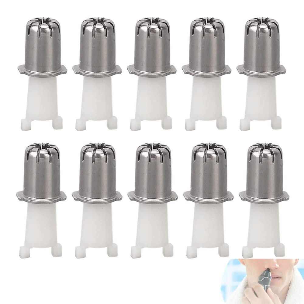 10 pcs Nose Hair Trimmer Head, Nose Trimmer Head Universal Replacement Clipper Blade Heads for Accurate Shaving Practical