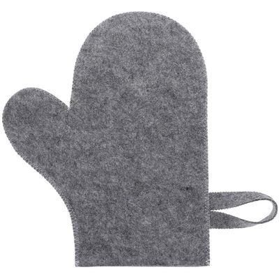 Beaupretty Felt Sauna Glove for Bathing White and Gray Options Five Finger Design for Heat Protection and Exfoliation