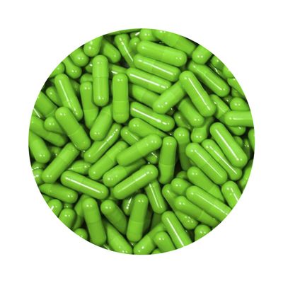 DR T&T size0 Size 0 Gelatine Gelatin Capsule Lime Flavour Green (100)