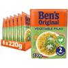 BEN'S ORIGINAL Vegetable Pilau Microwave Rice, Bulk Multipack 6 x 220g pouches view 1