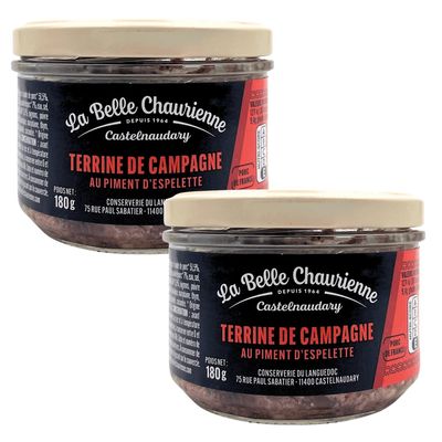 La Belle Chaurienne Piment d'Espelette Farmhouse Terrine 180g x 2