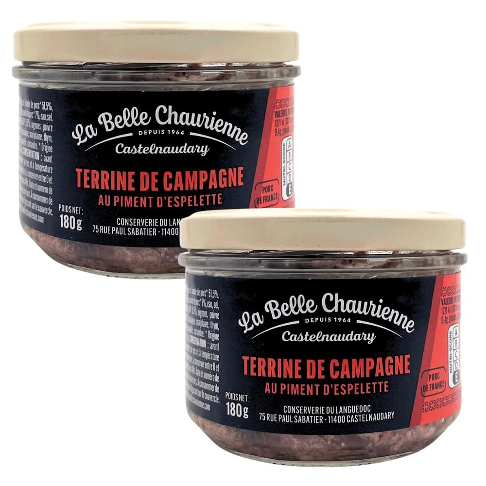 La Belle Chaurienne Piment d'Espelette Farmhouse Terrine 180g x 2