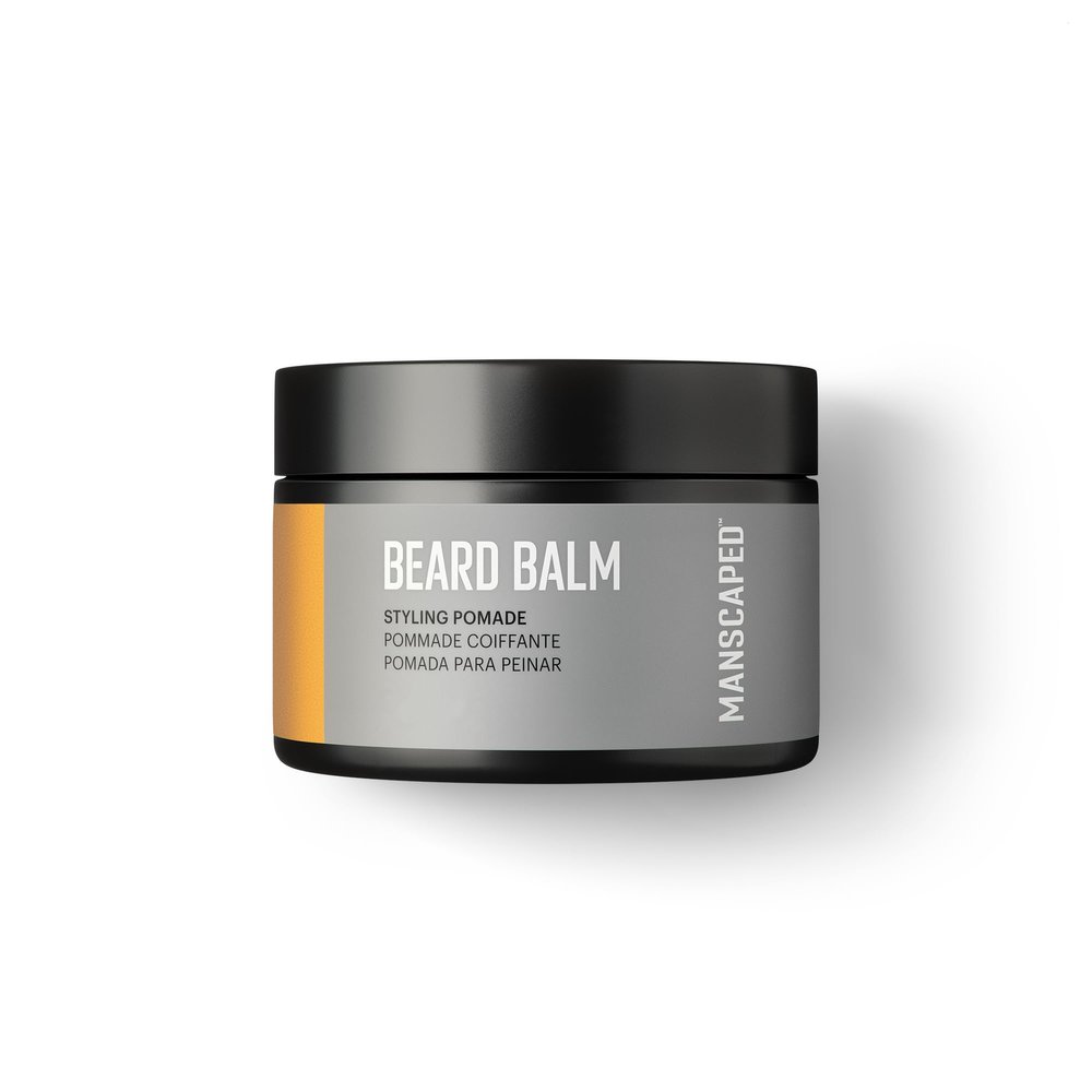 MANSCAPED Beard Balm, Styling Pomade with Shea Butter, Coconut Oil & Beeswax Moisturizes, Softens, Strengthens & Shines Beards, Mustaches & Facial Hair, (40 g)