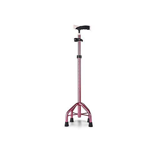 Folding Lightweight Walker Built-in LED Lights, Collapsible Crutches - Multi-Function Non-Slip Four Feet, Elder Adjustable Height Cane with Four Corners, Disabled Person Interesting