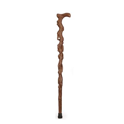 Cane, Elderly Crutches, Solid Wood Walking Stick, Whole Wood Hollow Carving 90cm Long Can Be Truncated As Needed Interesting