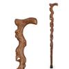 Cane, Elderly Crutches, Solid Wood Walking Stick, Whole Wood Hollow Carving 90cm Long Can Be Truncated As Needed Interesting view 2