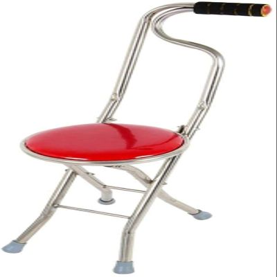 Skilled crutch stool walker triple cane folding stool, red Interesting