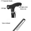 Walking Stick/Crutches Aluminum Alloy Walking Canes with LED Light Ergonomic Handle 10 Adjustable Height Levels for Elderly Men or Women Interesting view 4