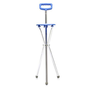 Commode Chair Medical Tripod Walking Stick With Small Seat Crutches Aluminum Interesting