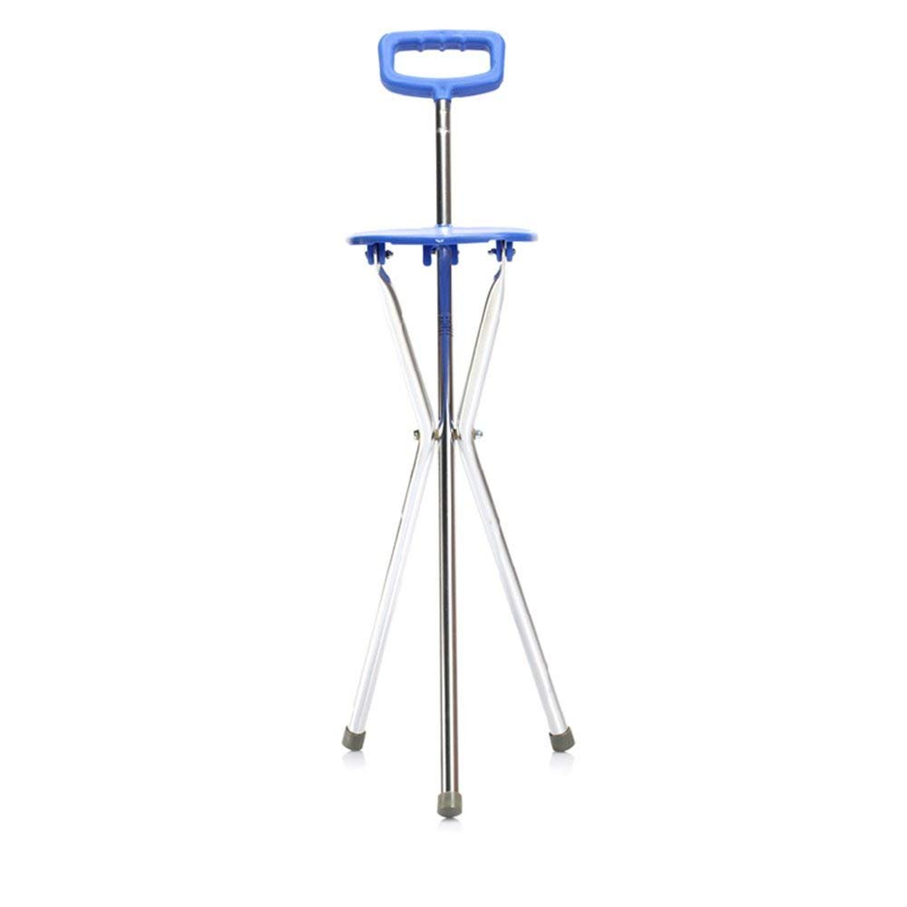 Commode Chair Medical Tripod Walking Stick With Small Seat Crutches Aluminum Interesting