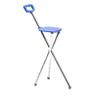 Commode Chair Medical Tripod Walking Stick With Small Seat Crutches Aluminum Interesting view 2