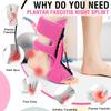 2 Pack Plantar Fasciitis Night Splint, Upgrade 3 Adjustable Straps Plantar Fasciitis Relief Night Splint for Women & Men, Relief Brace for Plantar Fasciitis Relief,Pink view 3
