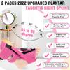 2 Pack Plantar Fasciitis Night Splint, Upgrade 3 Adjustable Straps Plantar Fasciitis Relief Night Splint for Women & Men, Relief Brace for Plantar Fasciitis Relief,Pink view 4