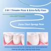 840D Fluffy Floss Threaders,Deep Clean Dental Floss for Braces, Bridges, and Implants,Super Floss Pre-Cut Strands and Mint Aroma 100 Count (Pack of 2) view 3