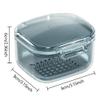 Denture Case, Multipurpose Retainer Case Denture Bath Box with Strainer Basket, Portable Flushable Denture Storage Container Cleaning Case for Travel Cleaning Overnight Soaking Sort view 2
