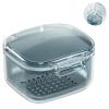 Denture Case, Multipurpose Retainer Case Denture Bath Box with Strainer Basket, Portable Flushable Denture Storage Container Cleaning Case for Travel Cleaning Overnight Soaking Sort view 4