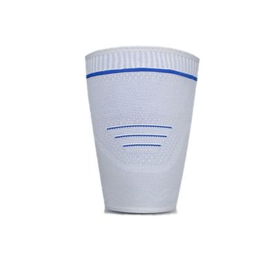 1 Piece Upper Leg Thigh Hamstring Support Compressed Sleeves (M, White)
