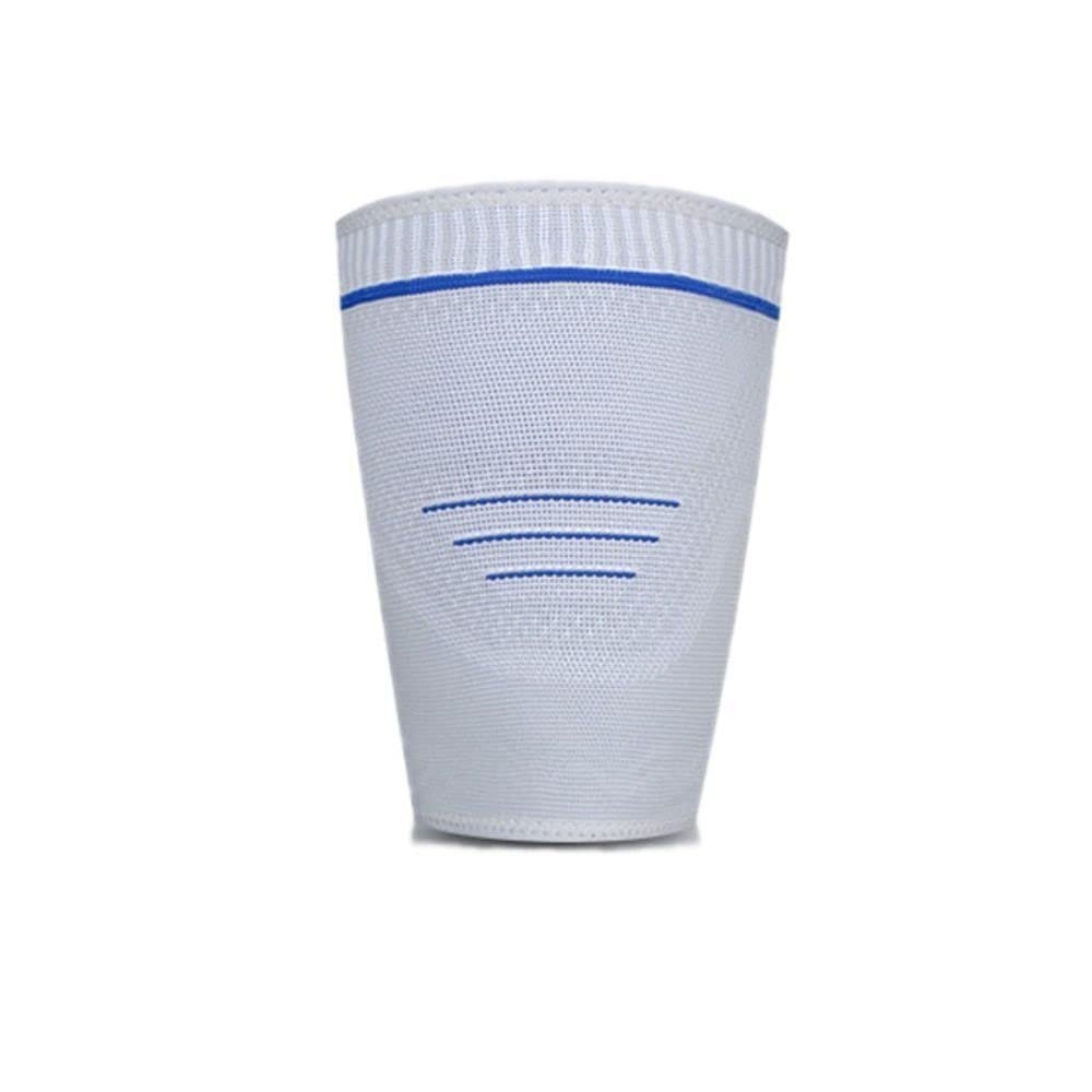 1 Piece Upper Leg Thigh Hamstring Support Compressed Sleeves (M, White)