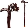 walking sticks Hardwood Walking Sticks For Man And Woman | Carved Longevity Peach Handle | Non-Slip Walker Assisting For Daily Mobility Interesting view 1