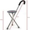 2 in 1Folding Cane Seat Elderly Crutches stool net Thick stainless steel Folding design Tall Unisex for Elderly As GiftHeight Adjustable Lightweight Tripod Walking Stick Interesting view 3