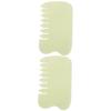 minkissy 2pcs Jade Comb Gua Sha Comb Head Scalp Massage Guasha Massage Scraper Tool for Hair Care and Relaxation view 1