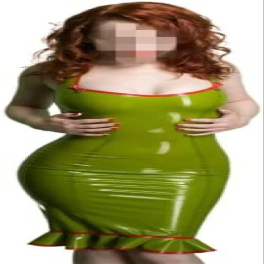 100% Latex Rubber Women's Green Dress,Green,Large