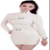 100% Latex Rubber Gummi White Dress Slim White,White,l view 1