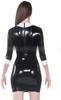100% Natural Latex Dress Round Collar Maid and Sleeves with Back Zipper Rubber Dresses Mini Skirt Customized,As Photo,X-Large view 2