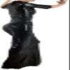 Black Half Sleeves Sexy Latex Gown with High Collar Zipper Back Rubber Dress Bodycon Playsuit,Black,XX-Large view 2