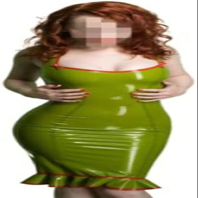 100% Latex Rubber Women's Green Dress,Green,XX-Large