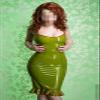 100% Latex Rubber Women's Green Dress,Green,XX-Large view 2