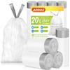 Bin Bags 20L with Drawstring Tie Handle,AOSULI White Bin Liners/Strong Trash Bags view 1