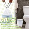 Bin Bags 20L with Drawstring Tie Handle,AOSULI White Bin Liners/Strong Trash Bags view 2