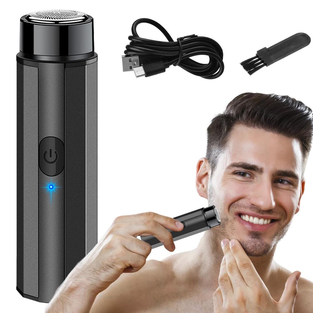 -Shave Portable Electric Shaver,Electric for Men,Womens Facial Hair Remover,USB Rechargeable Electric Painless Shaver,Washable Pocket Travel Size Shavers for Face Armpit ect