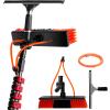 RayGenius Cleaning Photovoltaic and Solar Panels, 3-12m Water Fed Telescopic Brush, with Scraper Washing Set Equipment Extension Pole Cleaning for Trucks Windows/12m Rod/30cm Brush Head,10.8M/36FT view 1