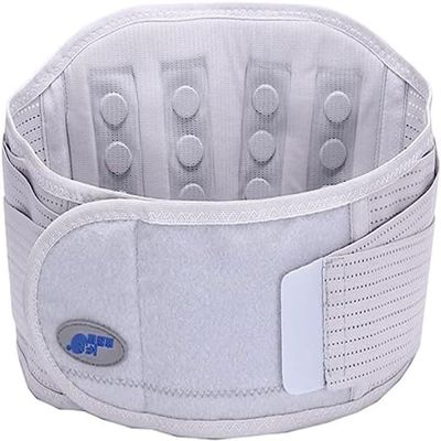 tylxayoxa Breathable Back Brace Double Pull Lumbar Lower Back Support Belt Brace Posture Pain Relief Men Women Fitness Sport (Color : Light Grey, Size : M/Medium)