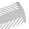 Censous 3X Dual Action Stainless Steel Credit Card Size Comb Wallet Comb Pocket Comb Beard Mustache Comb for Man view 2