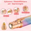 2 in 1 Electric Facial Epilator Women with Shaving Paper, Painless Epilator Women Face Mustache, Suitable for Eyebrows, Face and All Body Parts, USB Charging with LED and Brush view 4