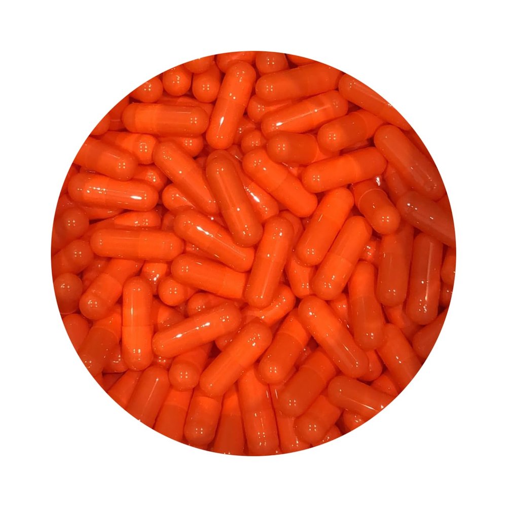 DR T&T size0 Size 0 Gelatine Gelatin Capsule Orange (500)