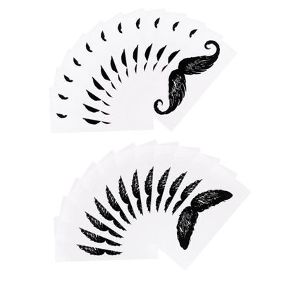 FRCOLOR 24sheets Mustache Protector Small Mustache Stickers for Daily Use Nose Hair Removal Beard Protectors Portable Depilation Accessories