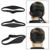 Neckline Shaving Template,Adjustable Curved Silicone Band for Skin Fade Guidelines for DIY Haircuts,Fade Haircut Guide for Hair Clippers (Black) view 2
