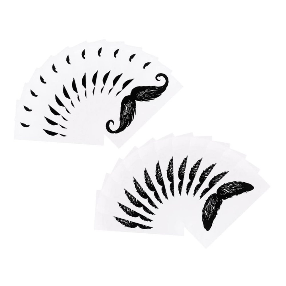 minkissy 48sheets Daily Use Small Mustache Stickers Nose Hair Removal Beard Protectors Kit