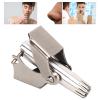 Manual Nose Hair Remover, Waterproof Painless Eyebrow & Facial Hair Trimmer, R Shaped 360 Degree Rotary Stainless Steel Nose Hair Trimmer with 12 Edged Blade, Easy to Clean view 3