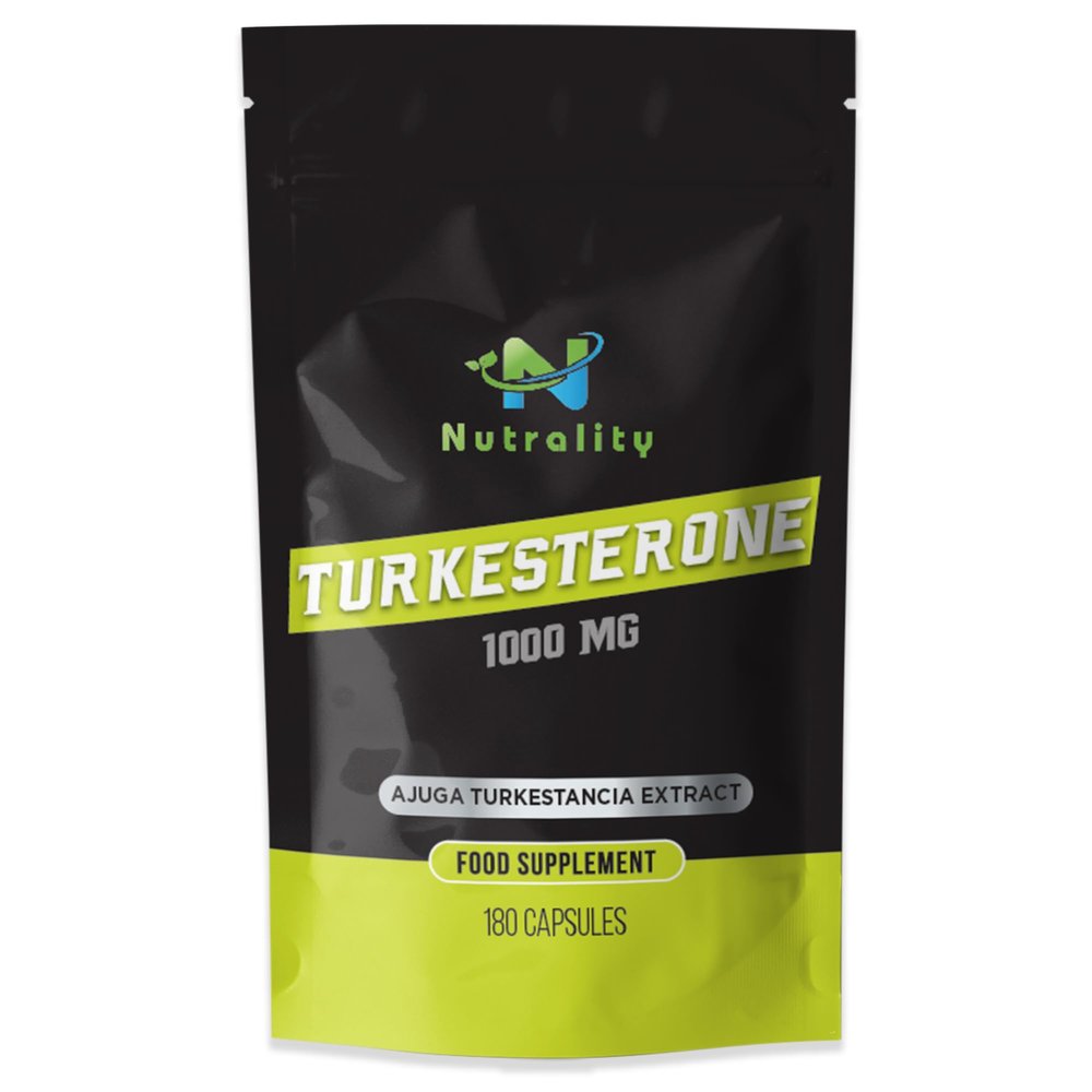 Nutrality Turkesterone 1000mg Supplement | Muscle Growth, Recovery & Mood Boost | Strength Enhancer, Immune Support, Ajuga Turkestancia Extract | Ideal for Bodybuilders & Athletes | 180 Vegan Capsules